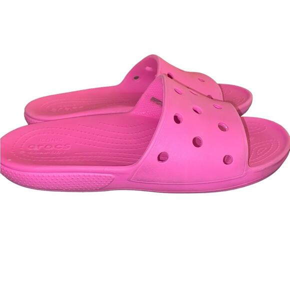 Crocs pink slides size 11 - Picture 6 of 7